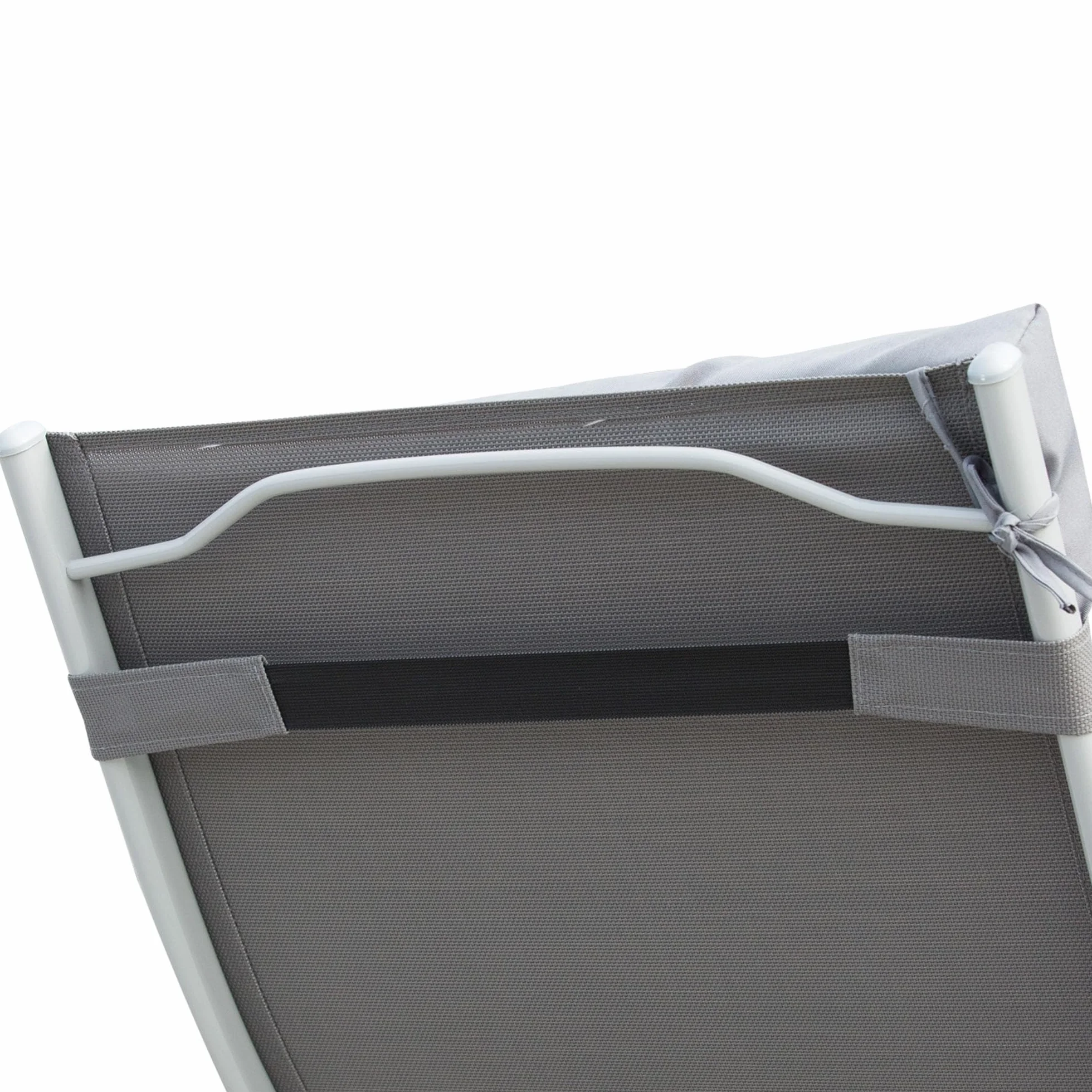 Outsunny Sdraio da Giardino Pieghevole 137x63.5x100.5cm Grigio con Materassino e Cuscino