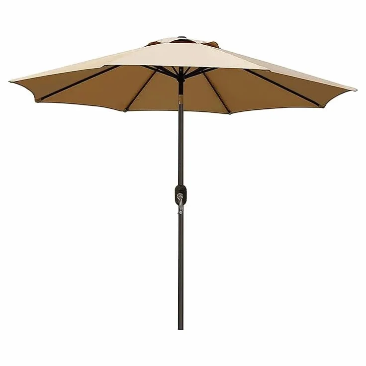 Arreditaly Parasole Ombrellone Da Giardino Inclinazione Regolabile A Manovella Anti UV Impermeabile