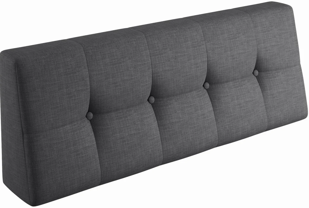 Sunnypillow Cuscino-schienale 120 x 40 x 20 cm - Cuscini per divano in pallet per casa e giardino - Cuscino trapuntato per pallet - Spalliera per Bancali, Interno - Esterno, schiuma fredda - antracite