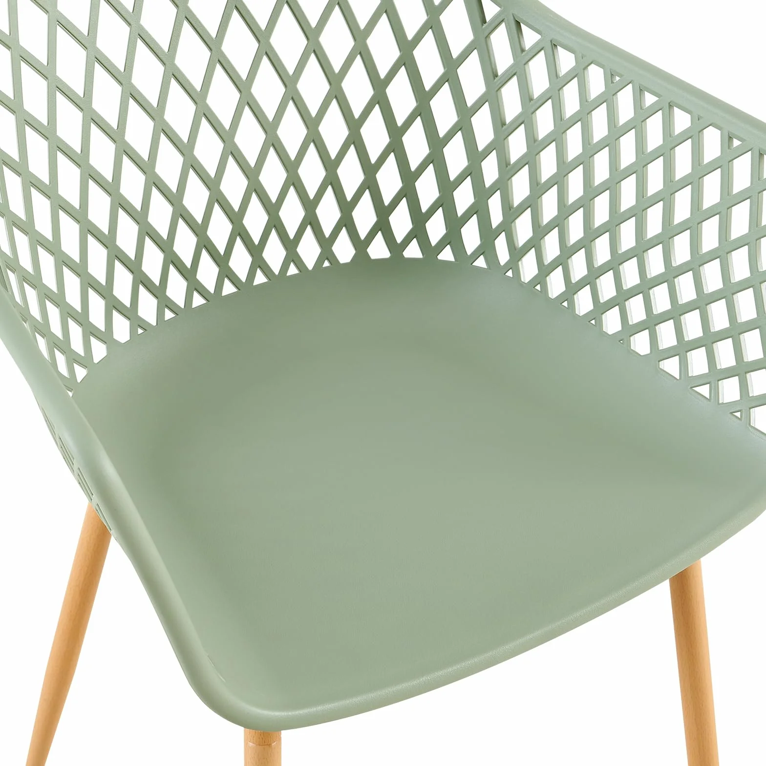 buybyroom Set di 6 sedie da giardino in plastica con bracciolo, resistenti alle intemperie, per giardino, balcone, terrazza, bistrò, balcone