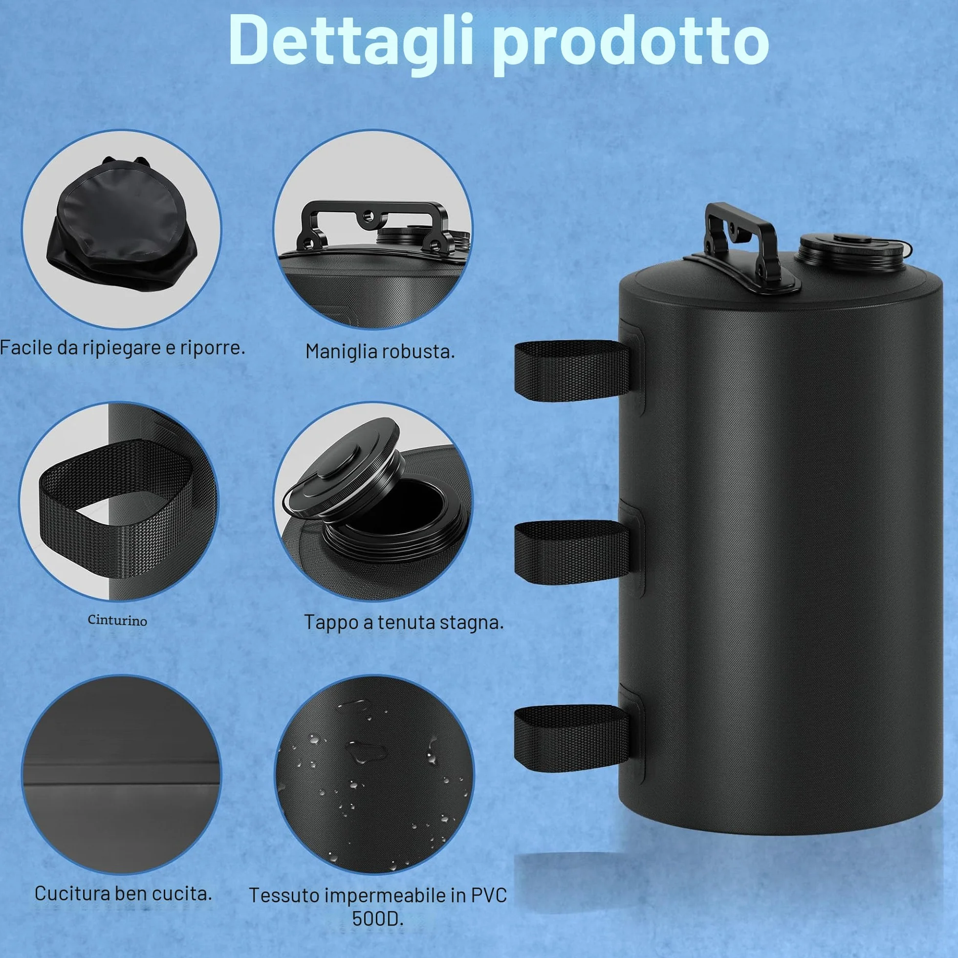 SONAMBULO Zavorre per Gazebo 88 lb (40 kg) Set di 4 Sacchi Pesi da Esterno 10 Litri