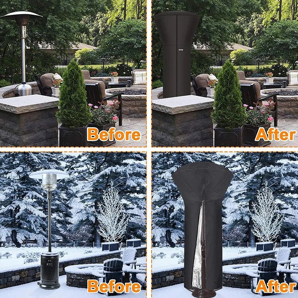 Patio Heater Cover, Impermeabile Copertura Riscaldatore Patio, Copertura Fungo A Gas, Fungo Riscaldante per Esterno A Gas, 420D Oxford, per Mobili da Giardino Terrazza, 226 x 89 x 48 cm
