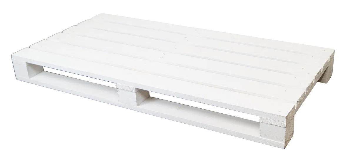 Pallet in legno bianco shabby chic 120 x 60 x 12,5 cm – Pallet monouso di ricambio Upcycling Table (1 pezzo)