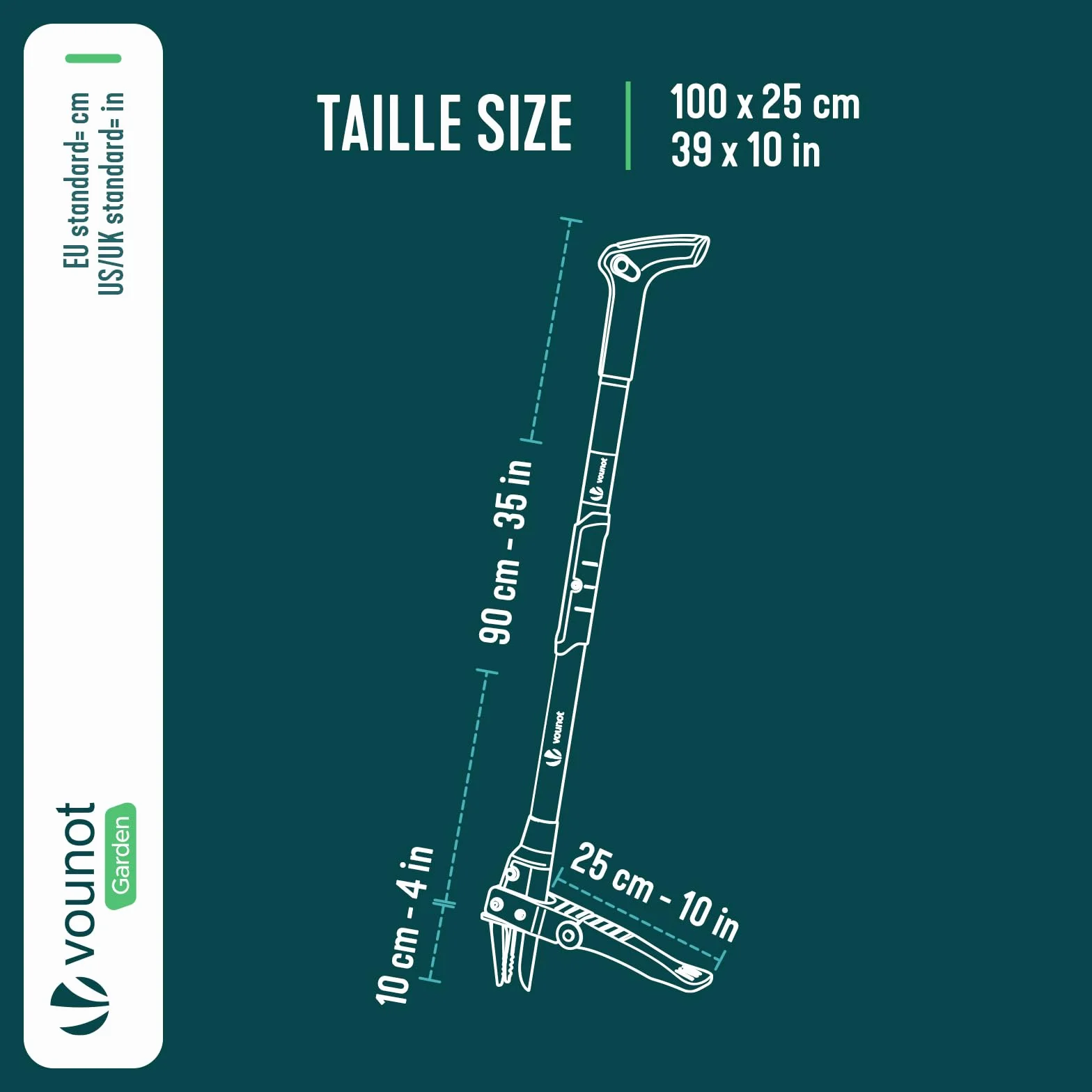 VOUNOT® Estrattore Manuale Erbacce con Artigli Acciaio Inox e Pedale, Estirpatore in Piedi Diserbante Erbacce Sarchiatore Attrezzi da Giardino, Strumento Diserbatrice Manuale Prato Manico Lungo 100cm