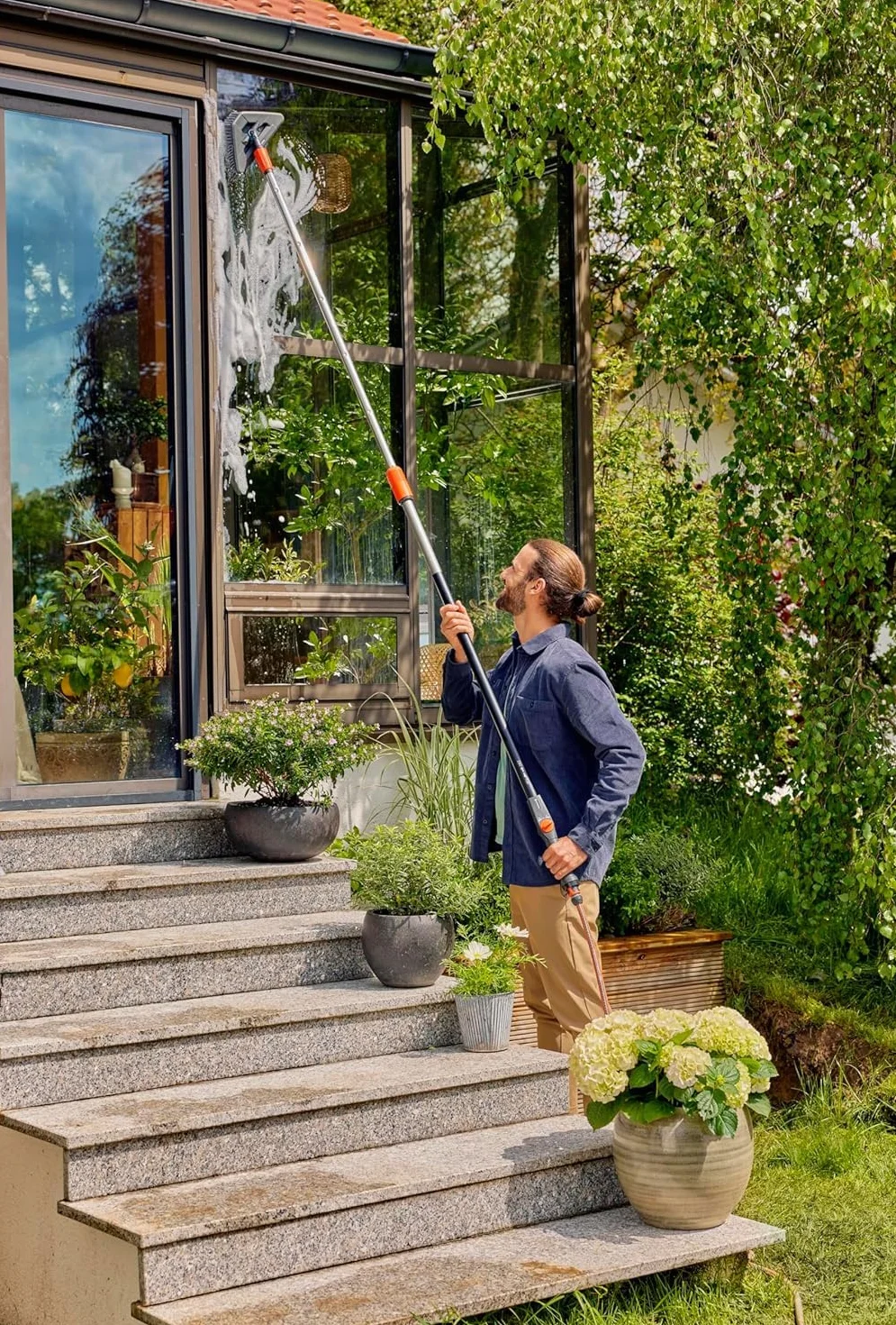 Gardena Manico telescopico M - XL 155-260 cm alluminio Original System 18804-20