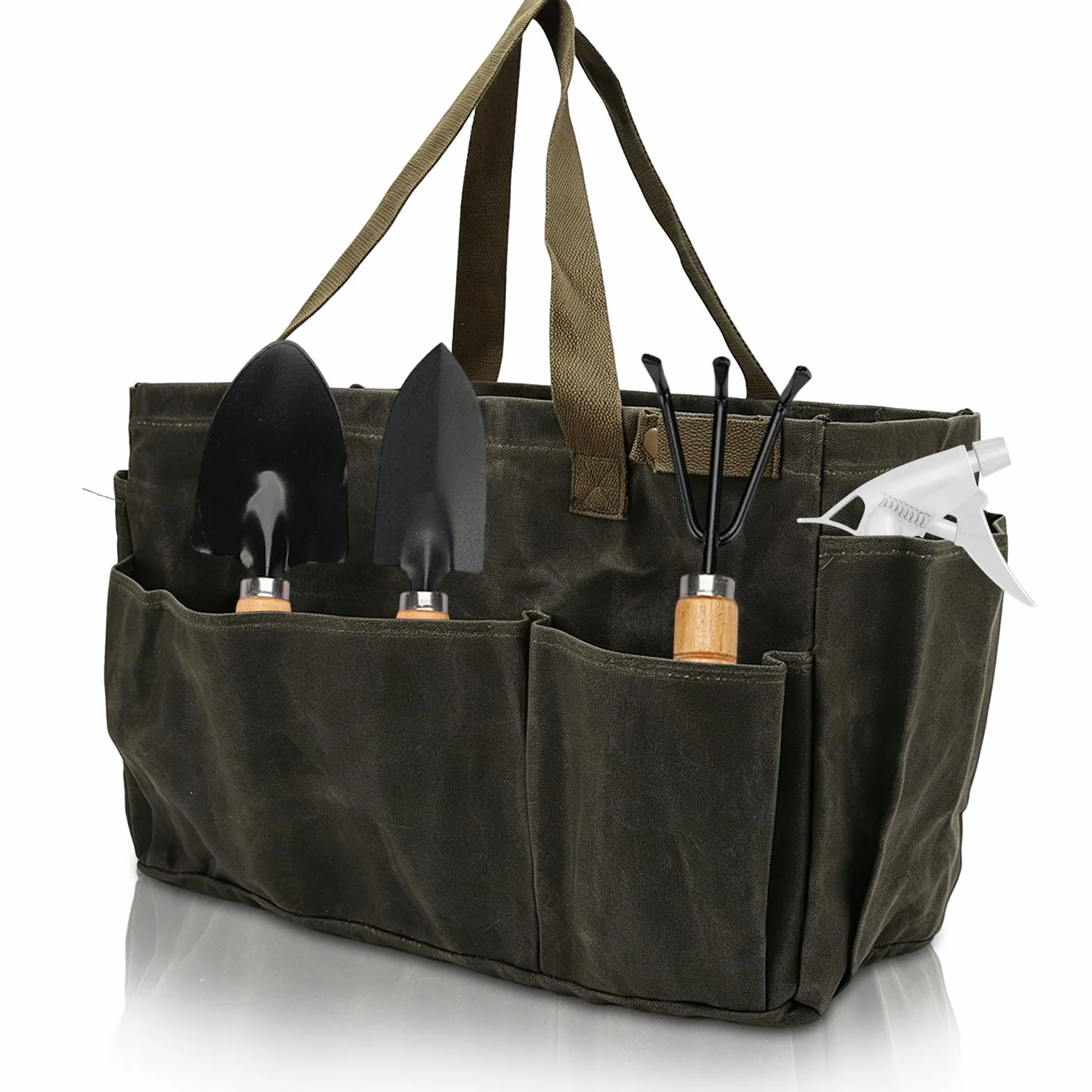HERCHR Borsa da Giardinaggio Borsa per Attrezzi da Giardino Borsa da Giardino Impermeabile di Grande capacità Borsa per Organizzatore per Kit di Attrezzi da Giardinaggio Borsa in Tela