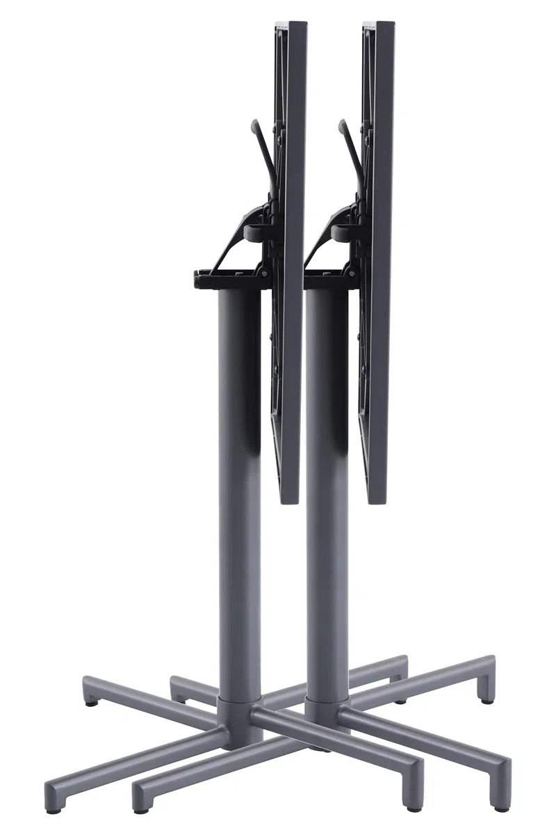 METRO Professional Tavolo da bistrot pieghevole Aveiro, acciaio, 70 x 70 cm, quadrato, grigio scuro