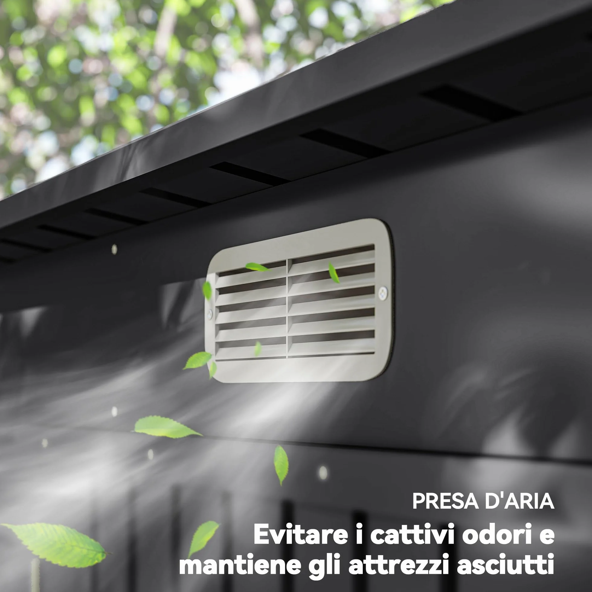 Outsunny Capanno Porta Attrezzi con 2 Prese d'Aria e Chiavistello, Casetta da Giardino in Acciaio Zincato, 249x121x183 cm, Grigio