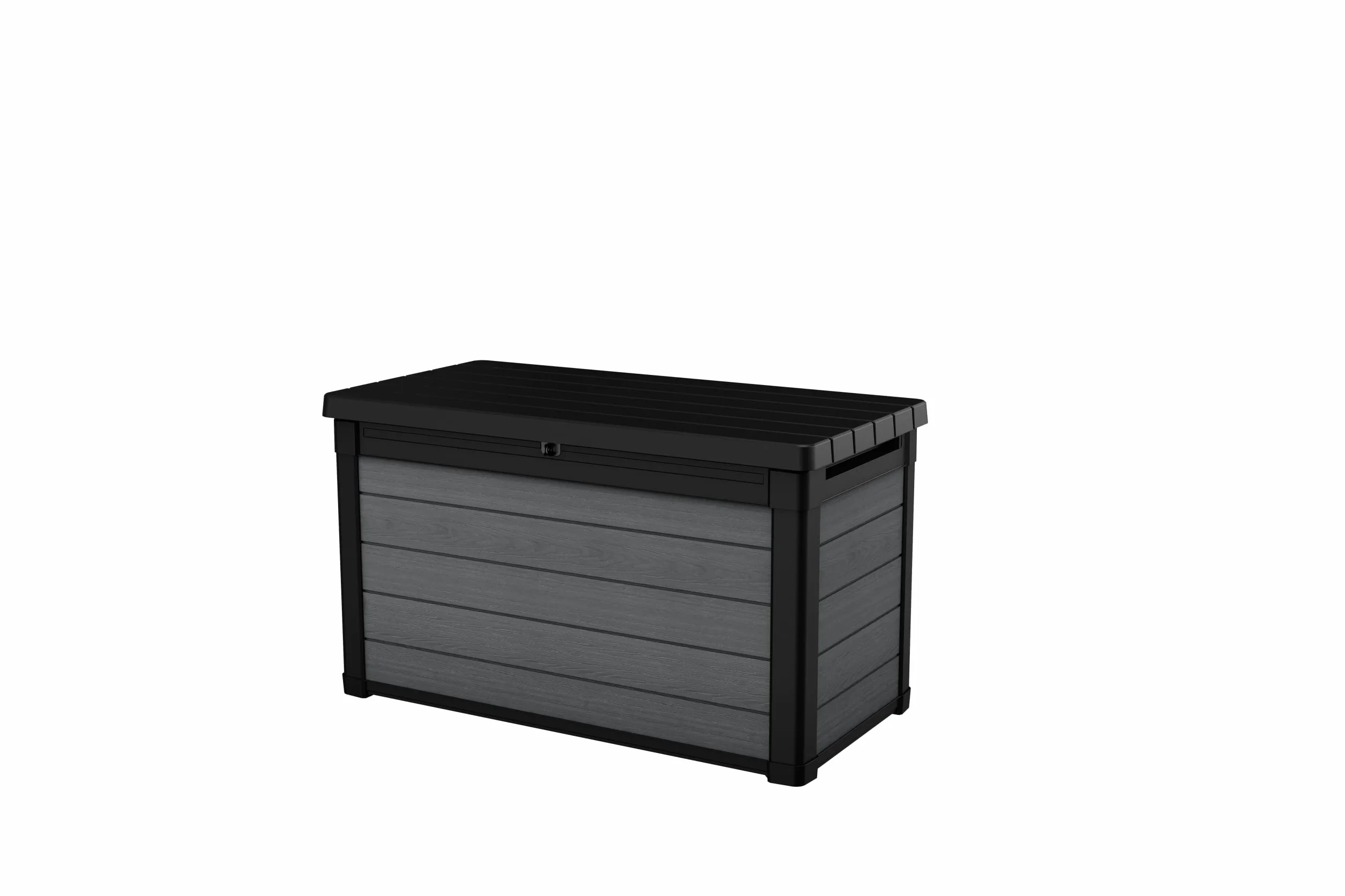 Keter Cortina 100G Baule da Giardino 380L Effetto Legno Grigio 122,9x62,1x70,6H cm