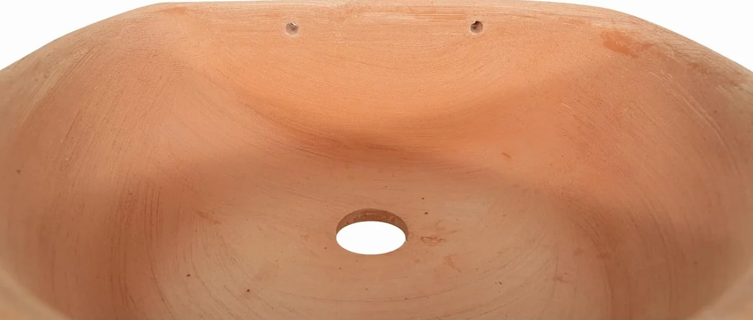 Biscottini Vasca per Fontana da giardino in terracotta Fontanella a muro da esterno Fontana da parete Made in Italy lavabo Decorazione muro