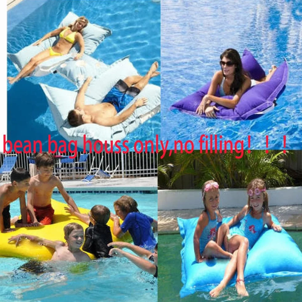 Float Beanbag Cuscino Salotto Base Fagioli Galleggianti Piscina 140x180 cm
