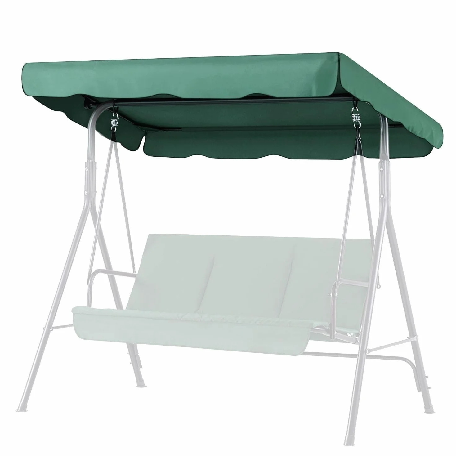 Flexzion Baldacchino di ricambio per altalena da esterno, 182,9 x 132,1 cm, 2 posti, in tessuto, impermeabile, resistente ai raggi UV, per esterni, giardino, patio, cortile, parco, portico, sedie,