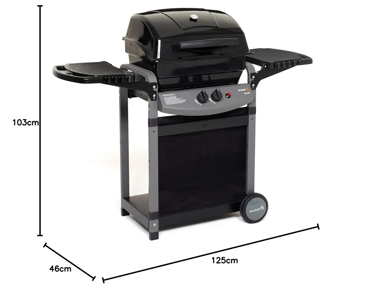 Sochef Saporillo Barbecue 46x125x103 cm Nero Grigio