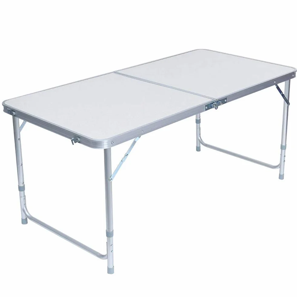 BAKAJI Set Tavolo Pieghevole 120x70 cm con 4 Sgabelli da Pic Nic per Campeggio Spiaggia