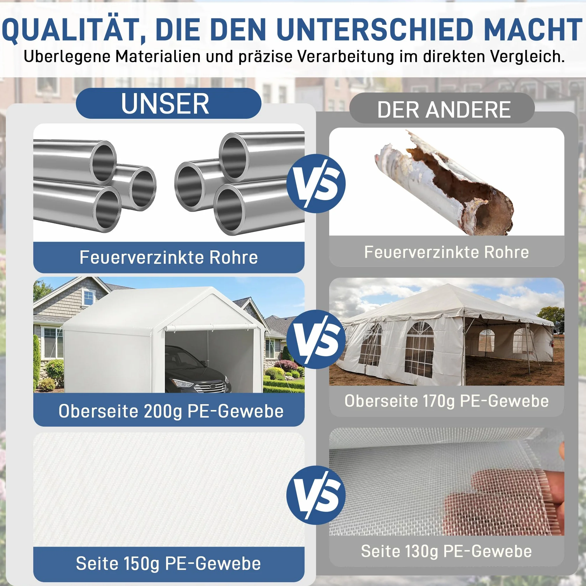Tenda da magazzino ACXIN 3x4 m impermeabile telo in acciaio e PE per giardino attrezzi auto