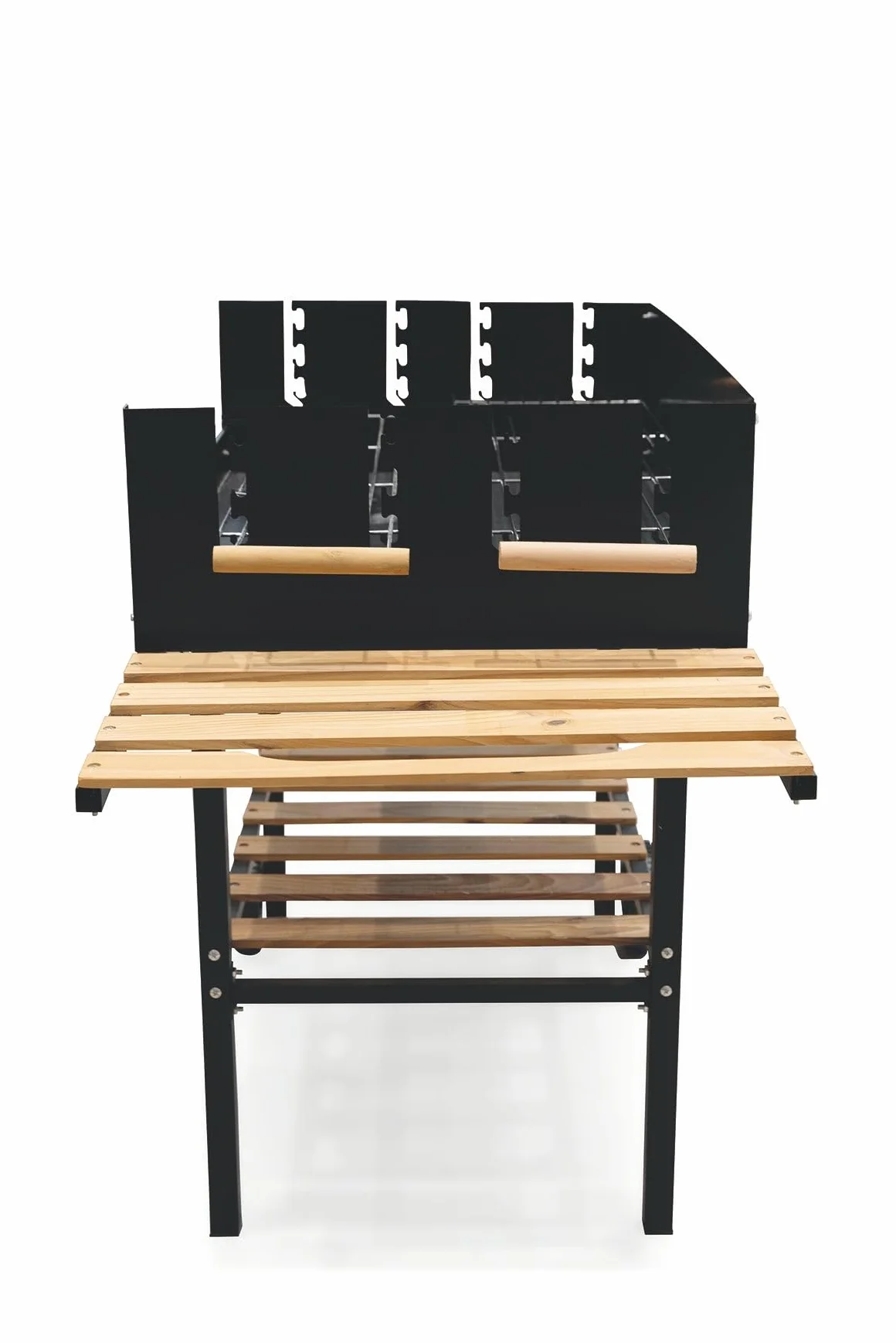 Galileo Barbecue con Ruote Rettangolare 126x56x87 cm Nero