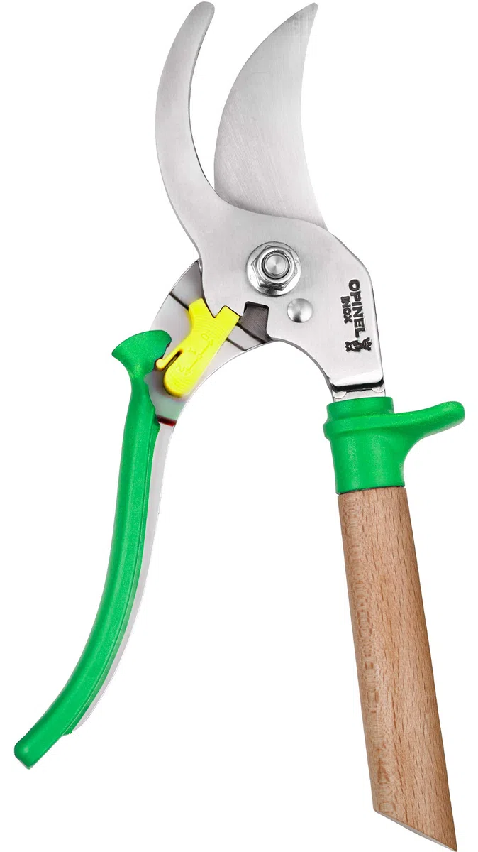 Opinel Forbici da Giardino Prairie 3 Posizioni Lama Acciaio Inossidabile Manico Faggio