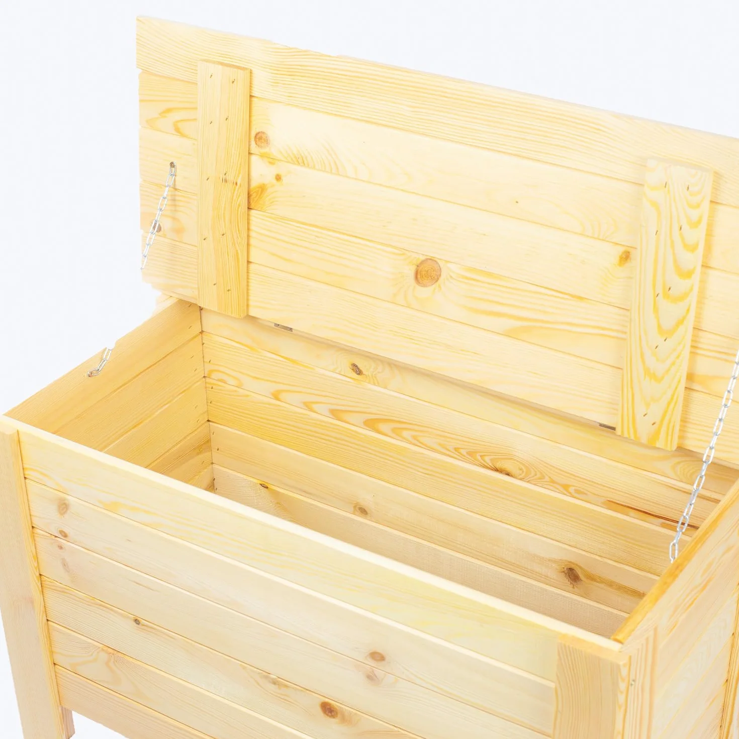 Cassapanca Da Giardino In Legno 80x52x40 cm 166 L Pino Massello Naturale Box Porta Cuscini Contenitore Da Esterno Cassapanca Portaoggetti Giardino