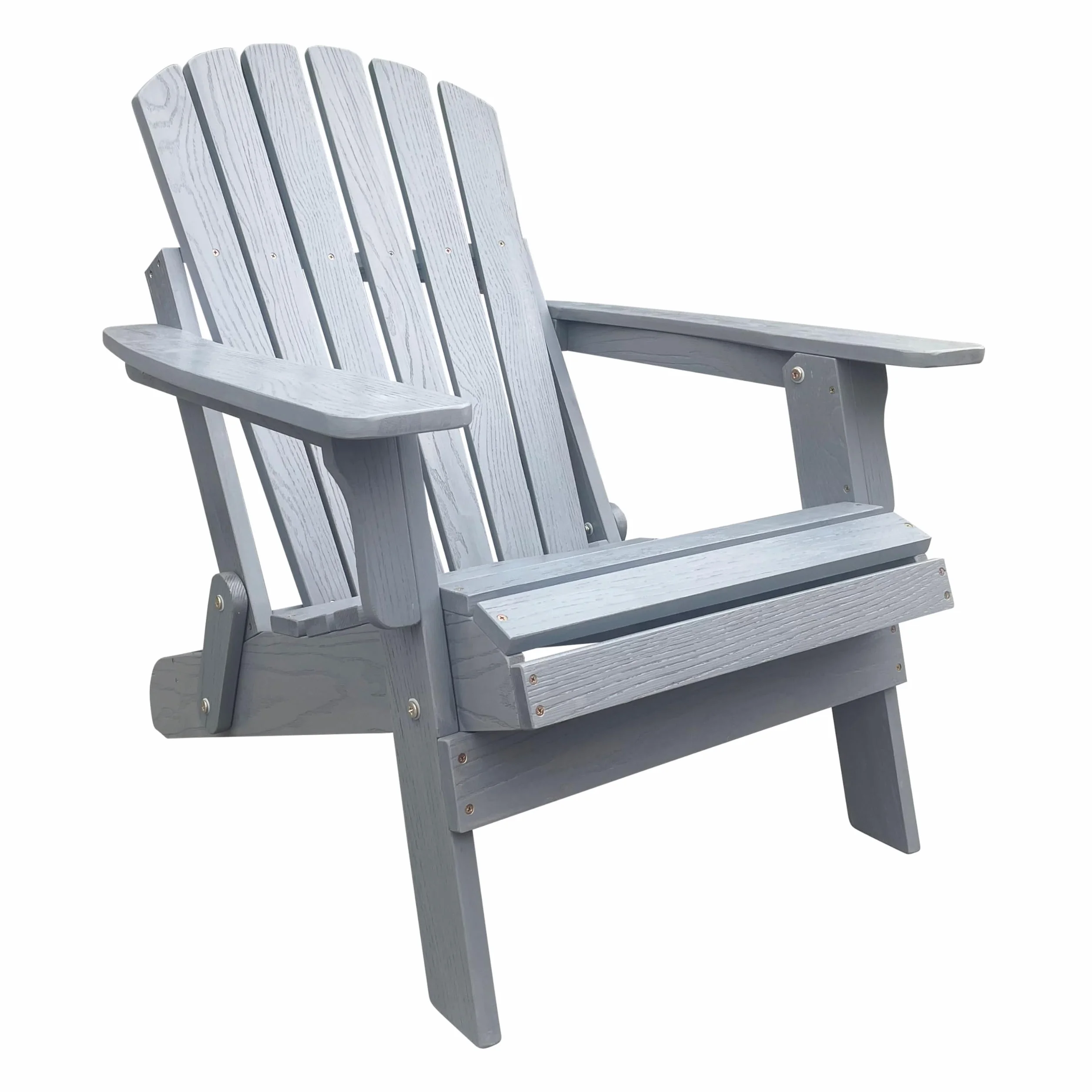 AXI Rosalie Sedia Adirondack in Legno, Pieghevole, color Grigia | Sdraio da Giardino / 100% Legno di Hemlock per 1 Persona con Braccioli e Schienale Alto | 75,5 x 86,5 x 85 cm