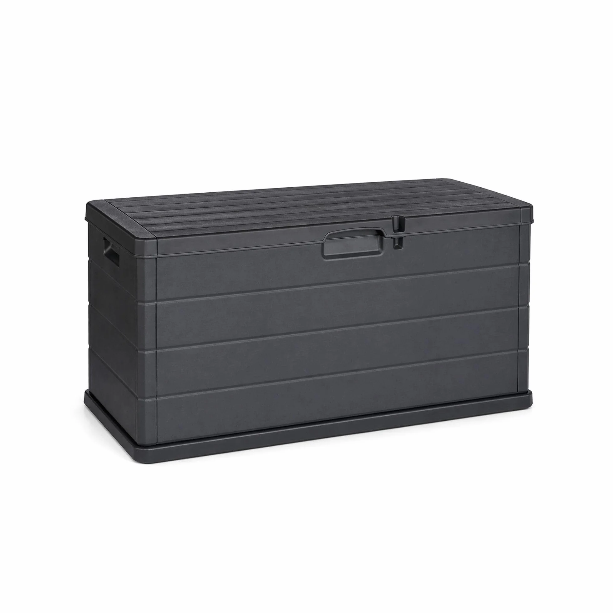 Cassapanca da Esterno 340 Litri Effetto Legno Antracite 118x59x56,5 cm Made in Italy
