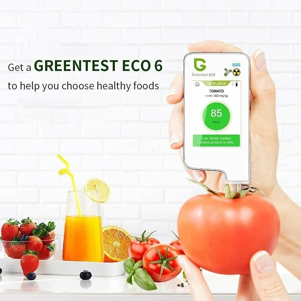 Greentest Eco 5 6in1 Rilevatore di Nitrati e Radiazioni TDS Geiger Counter Portatile (Nero)