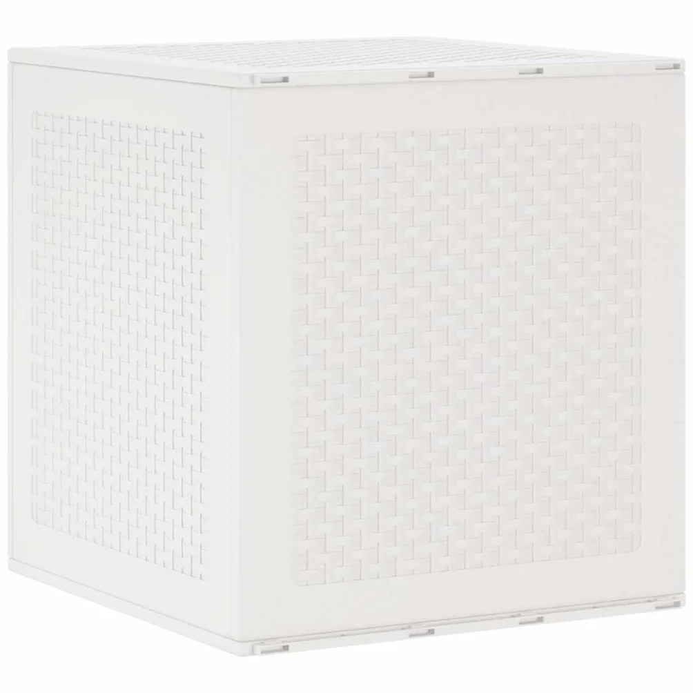 vidaXL Scatola di Stoccaggio Bianco 55x53x57 cm Polipropilene da Giardino e Terrazza Resistente alle Intemperie