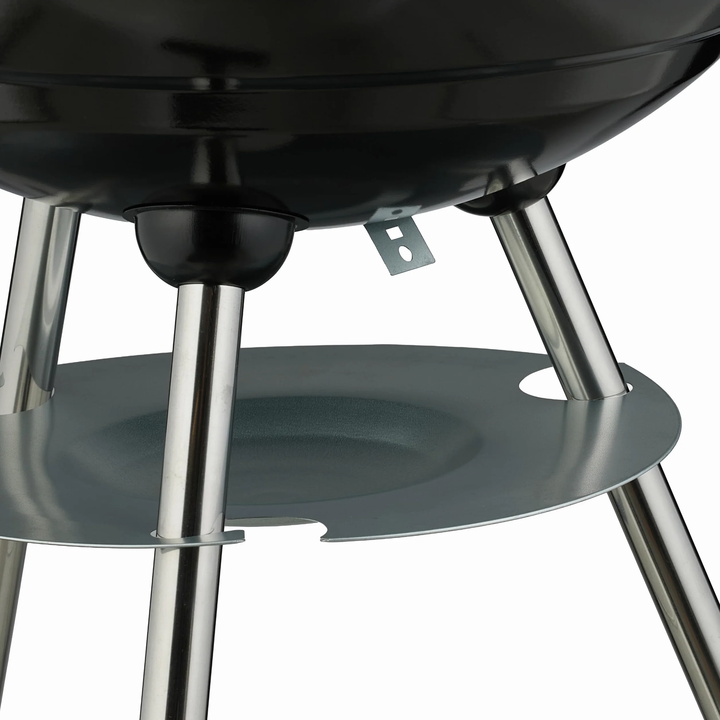 Relaxdays Grill a Carbonella Rotondo Ø 44 cm z Coperchio, 2 Koła, Czarny