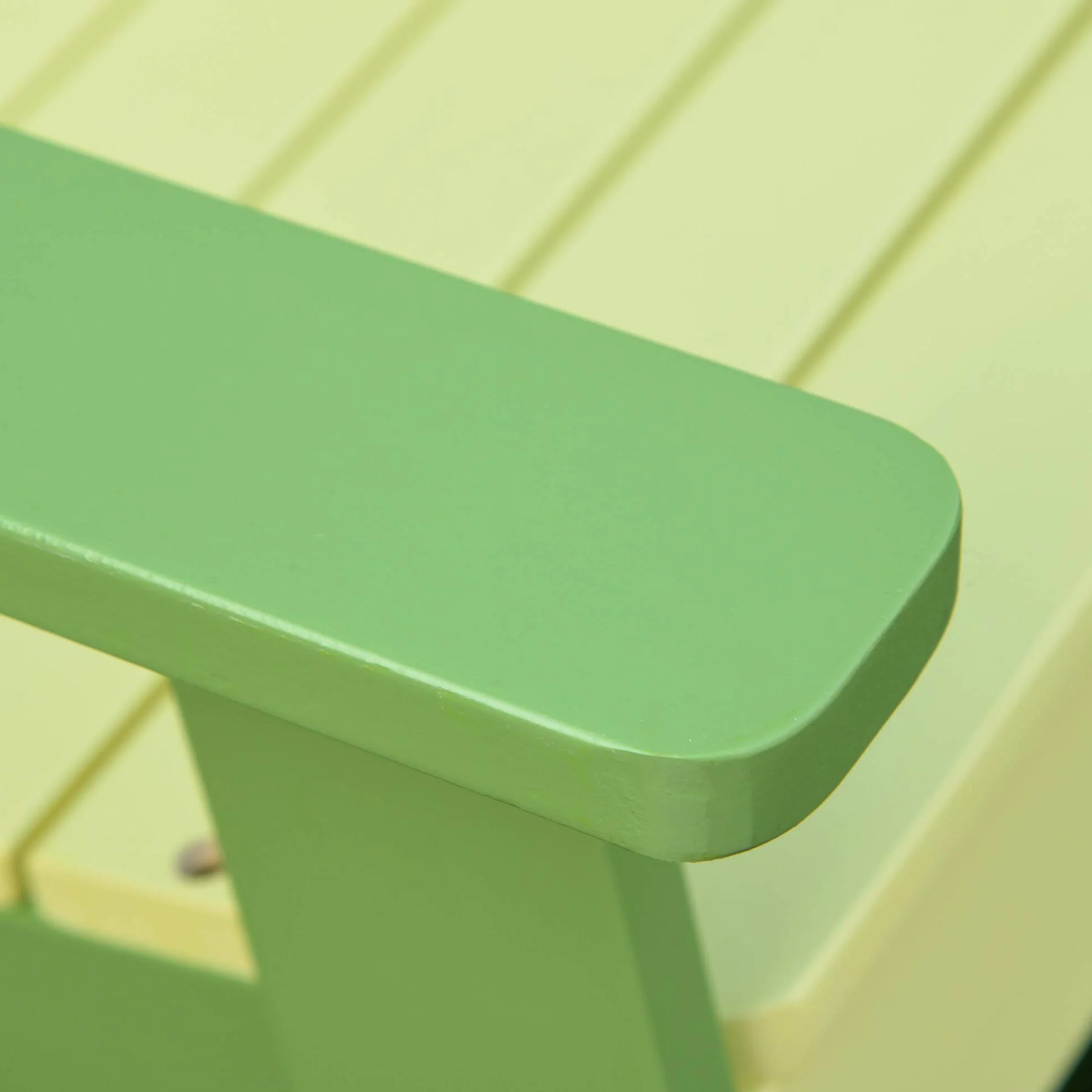 Outsunny Sedia per Bambini da Giardino Adirondack in Legno di Pino Verde