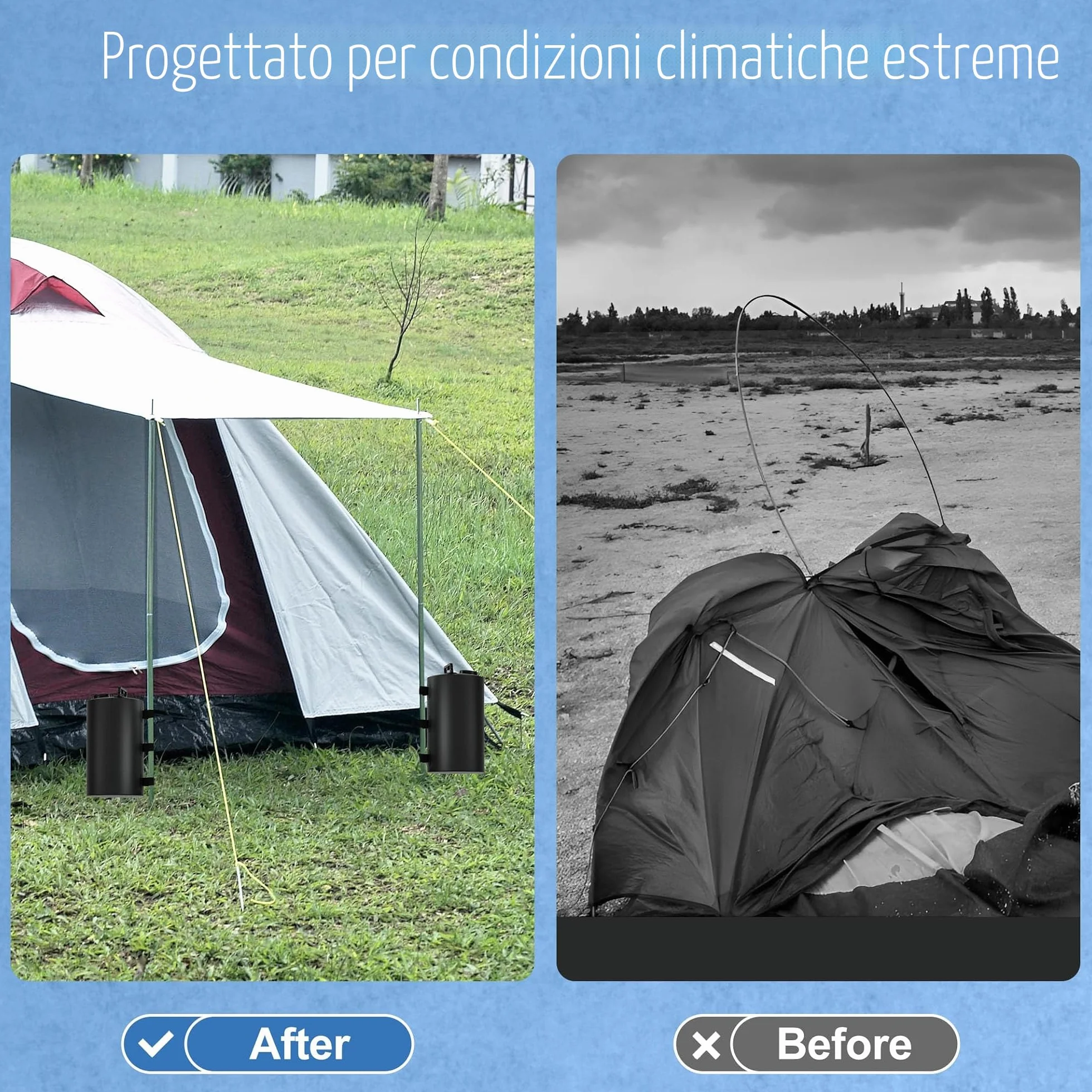 SONAMBULO Zavorre per Gazebo 88 lb (40 kg) Set di 4 Sacchi Pesi da Esterno 10 Litri