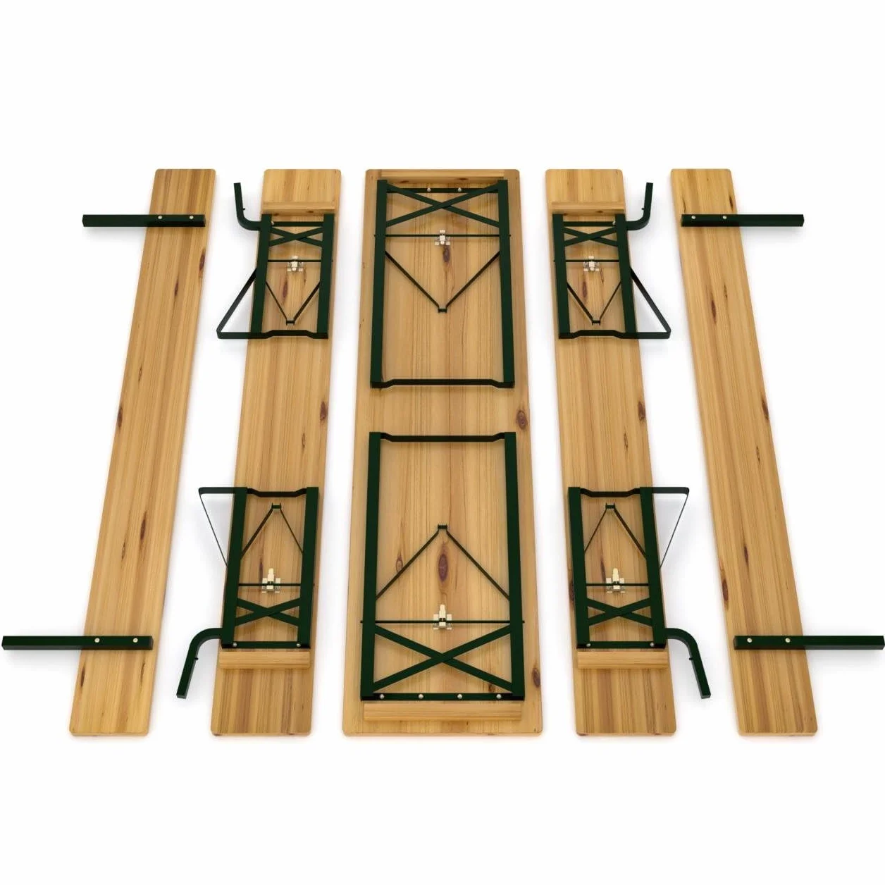 AVANTI TRENDSTORE Imolo Set Birreria Legno Massiccio Laccato 170x77x69 cm