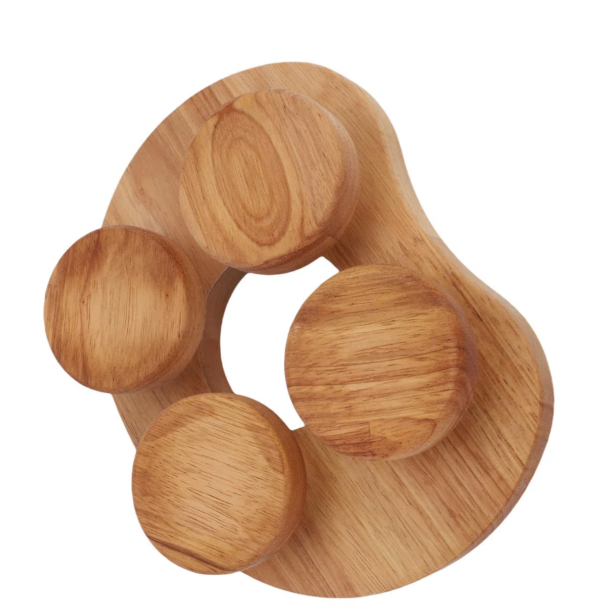 Poggiatesta per Sauna in Legno con Disco Girevole, Cuscino Ergonomico per Collo e Spalla