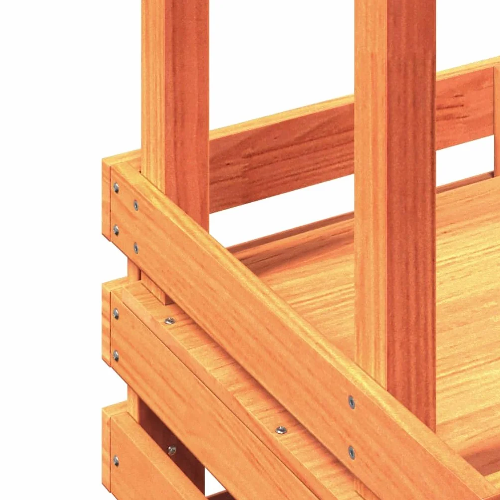 Tavolo Bar da Esterno con Tetto Marrone 112,5x57x195,5 cm Legno (29,82KG)