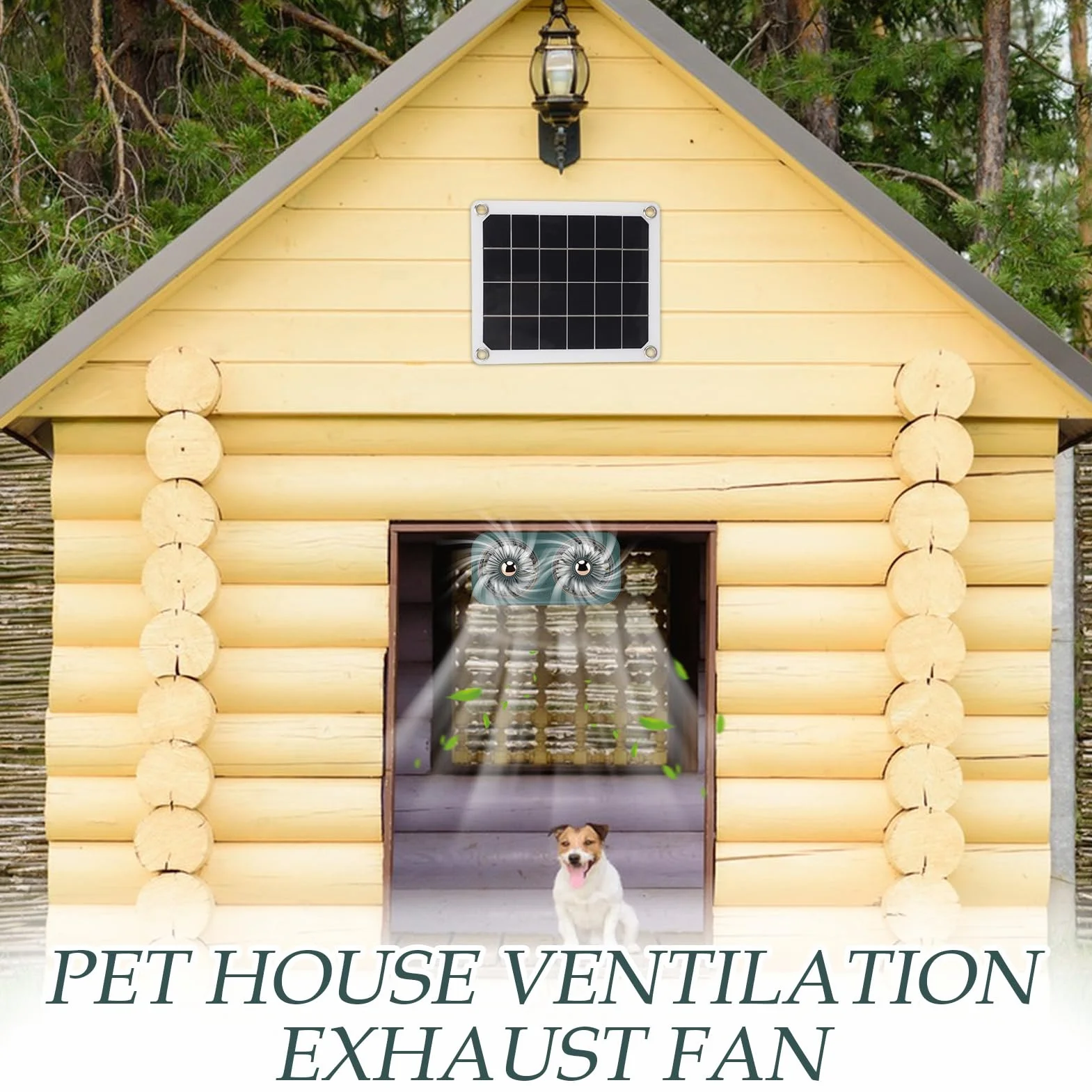 Ventilatore per cani e gatti 20 W resistente alle intemperie compatto per esterno serra cantina