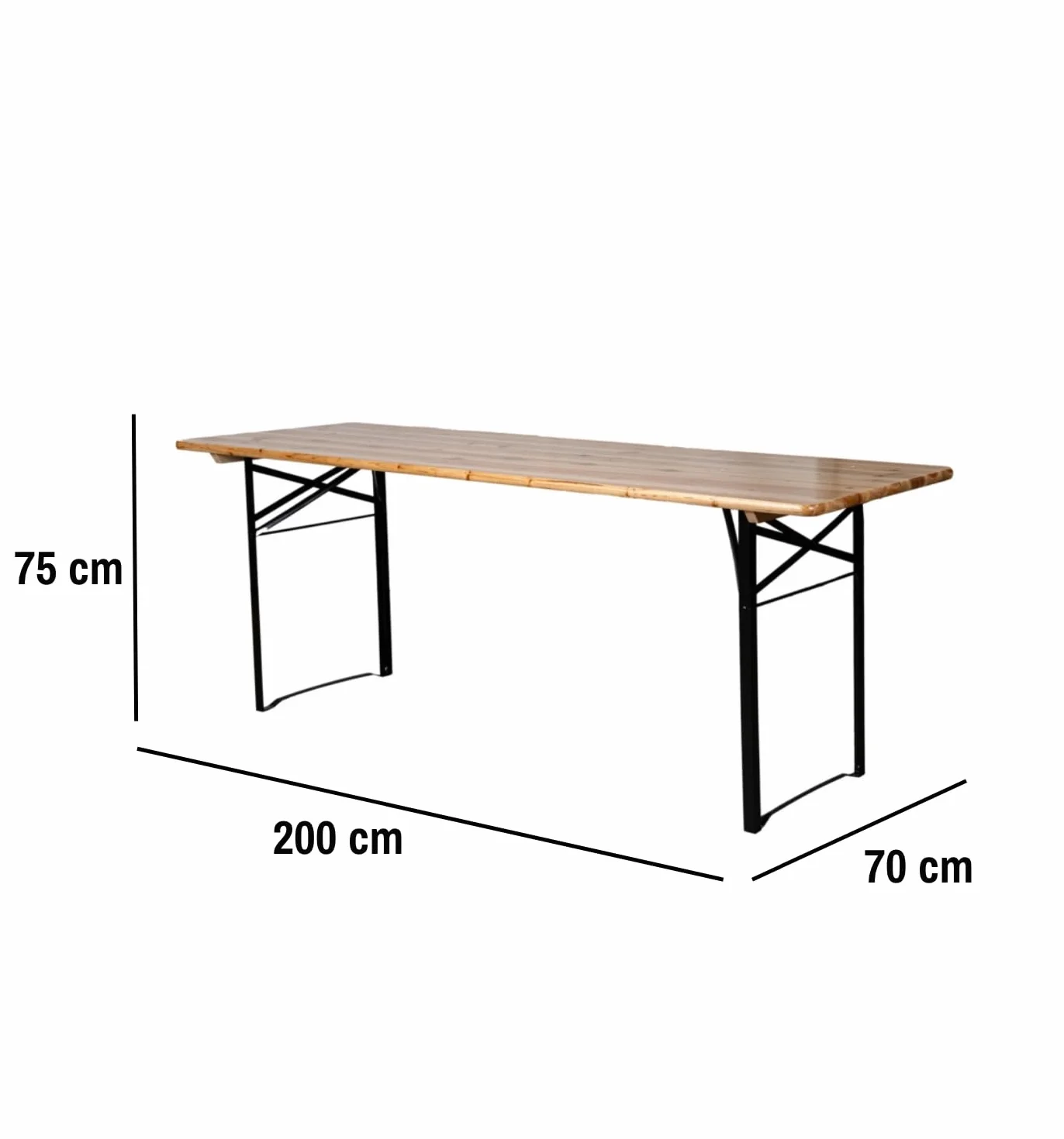 Arredo Stock Set birreria tavolo e 2 panche con schienale in legno