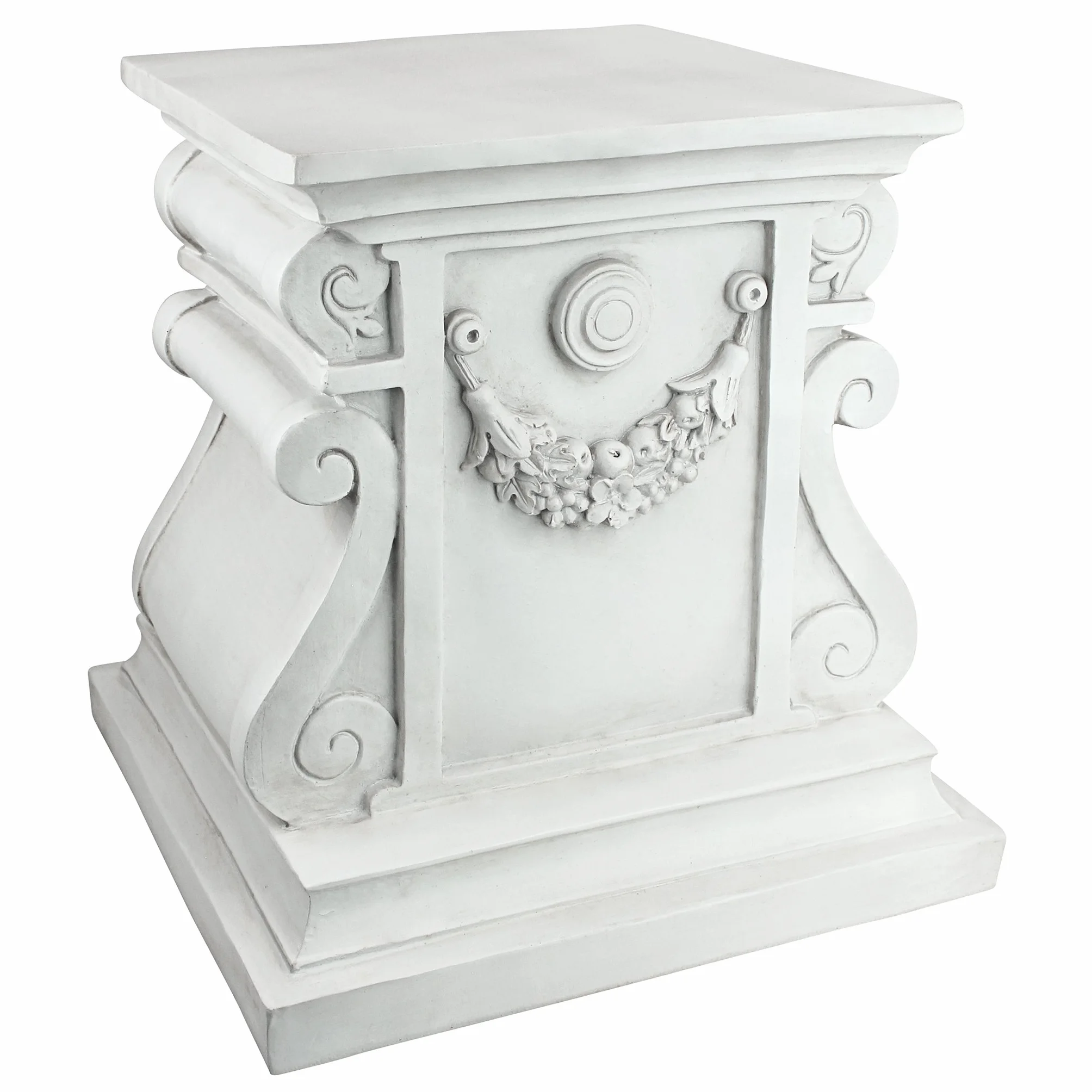 Design Toscano Statuario classico Piedistallo da giardino Base per rialzo, poliresina, 38 cm
