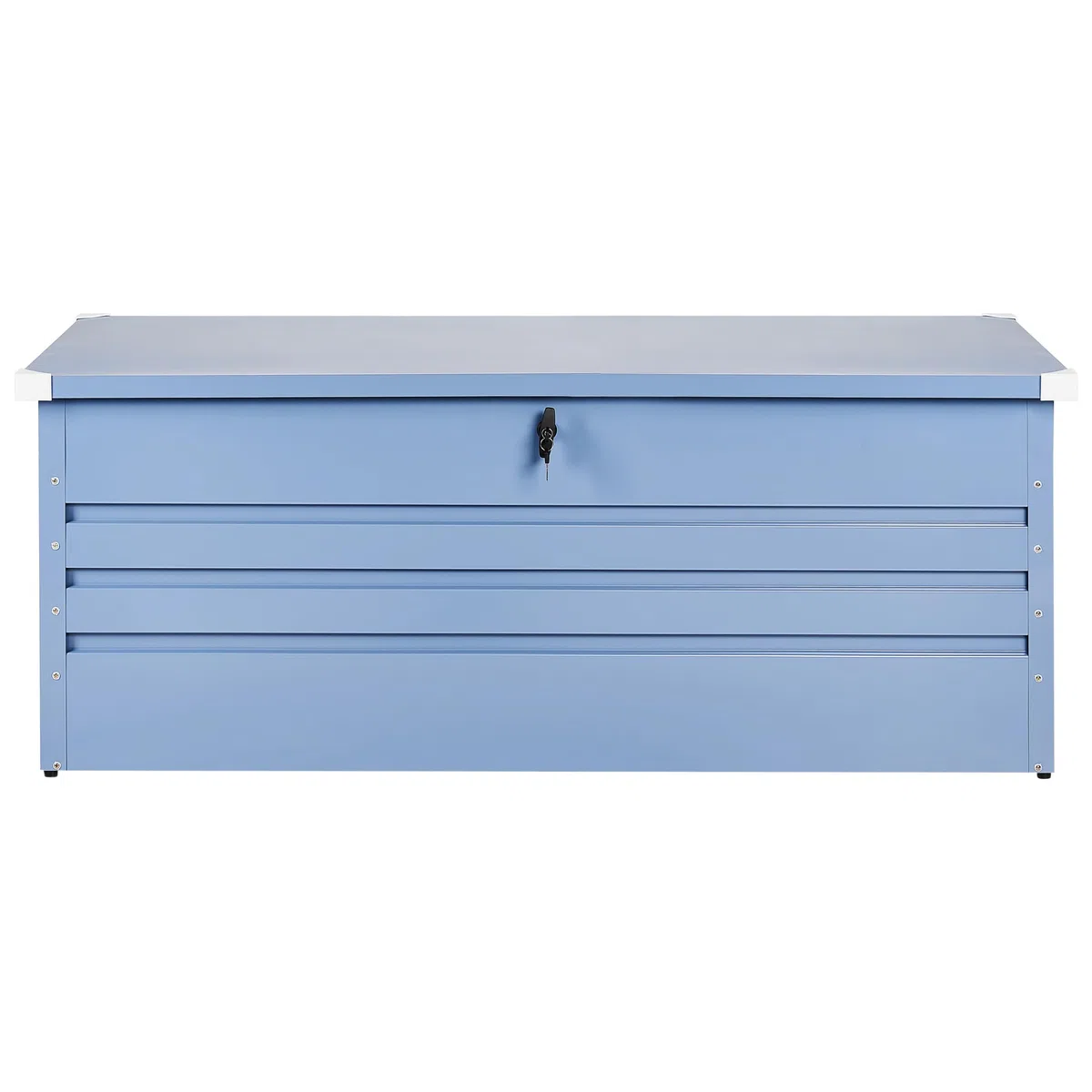Beliani Cassapanca da esterno in acciaio zincato blu 165 x 70 cm