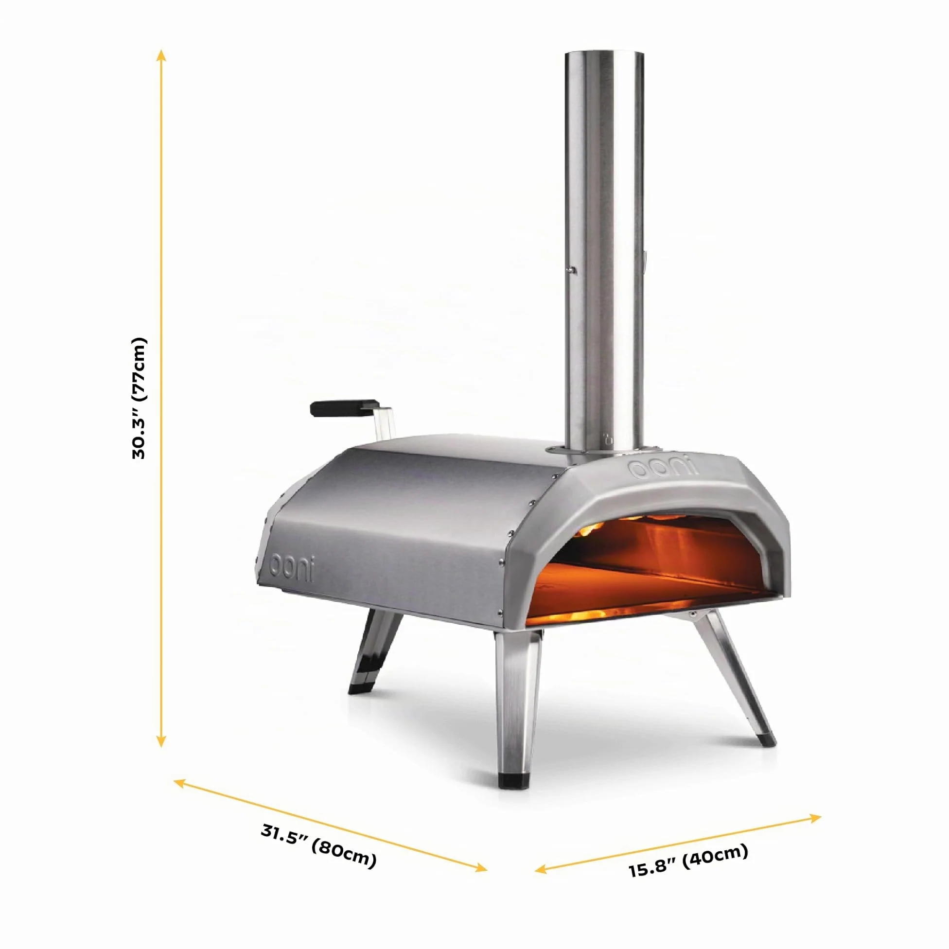 Ooni Karu 12 Forno Pizza a Legna e Carbone – 500°C in 60 Secondi – Portatile per Pizze 30 cm