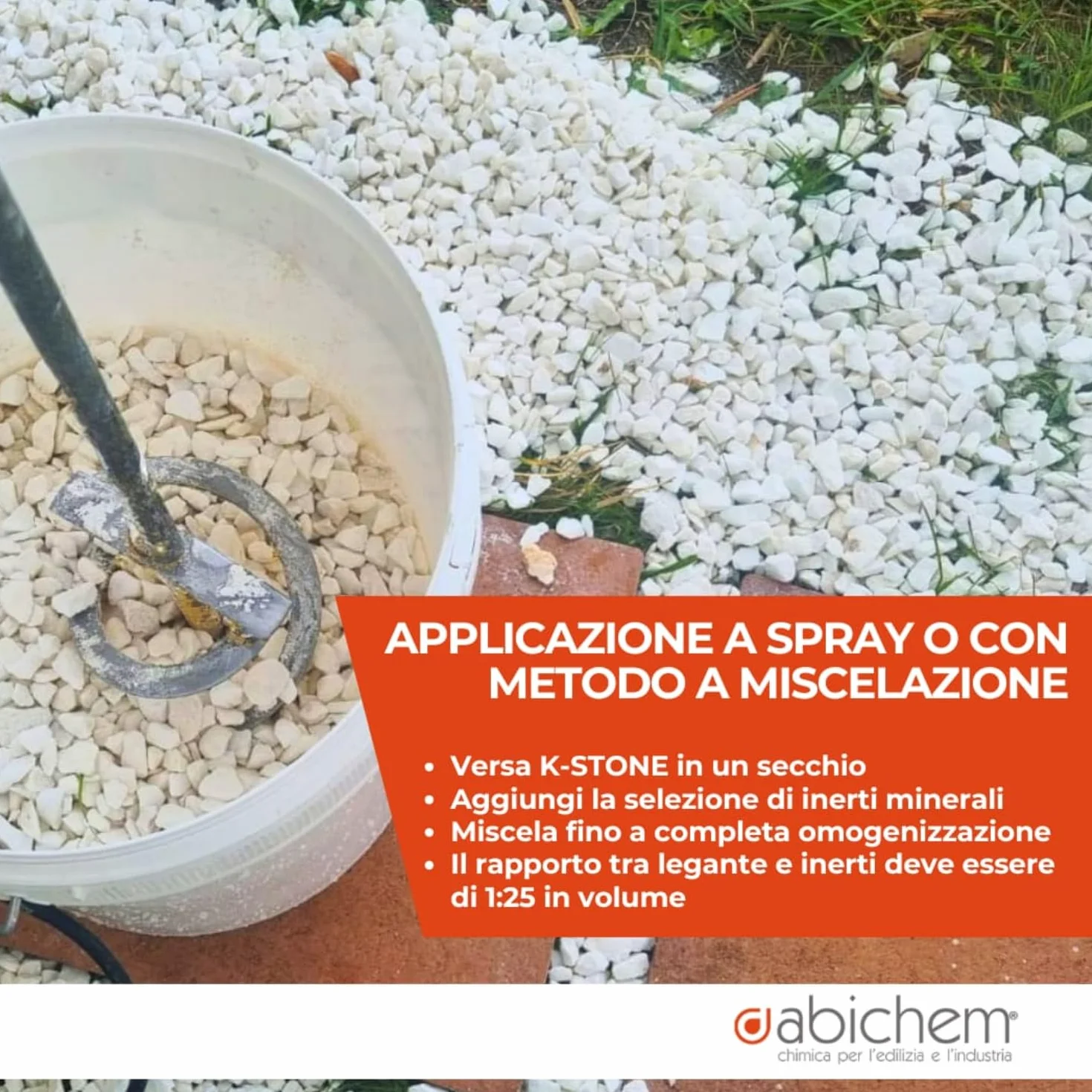 Legante per Ghiaia da Esterno da 5 Litri – Stabilizzatore che Incolla e Fissa Sassi Bianchi da Giardino, Ciottoli, Pietre, Corteccia per Pacciamatura – Resina Bianca Pronta all’Uso