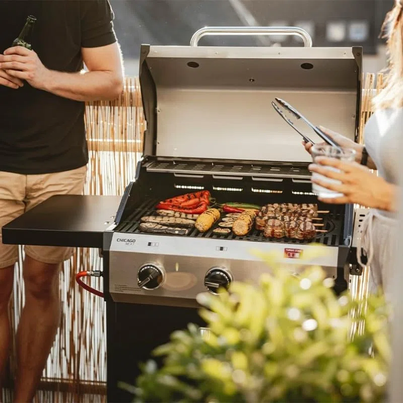 Enders Barbecue a gas Chicago Next 3 R Turbo 3 bruciatori 1 Turbo Zone Switch Grid 60x42 cm 10,6 KW