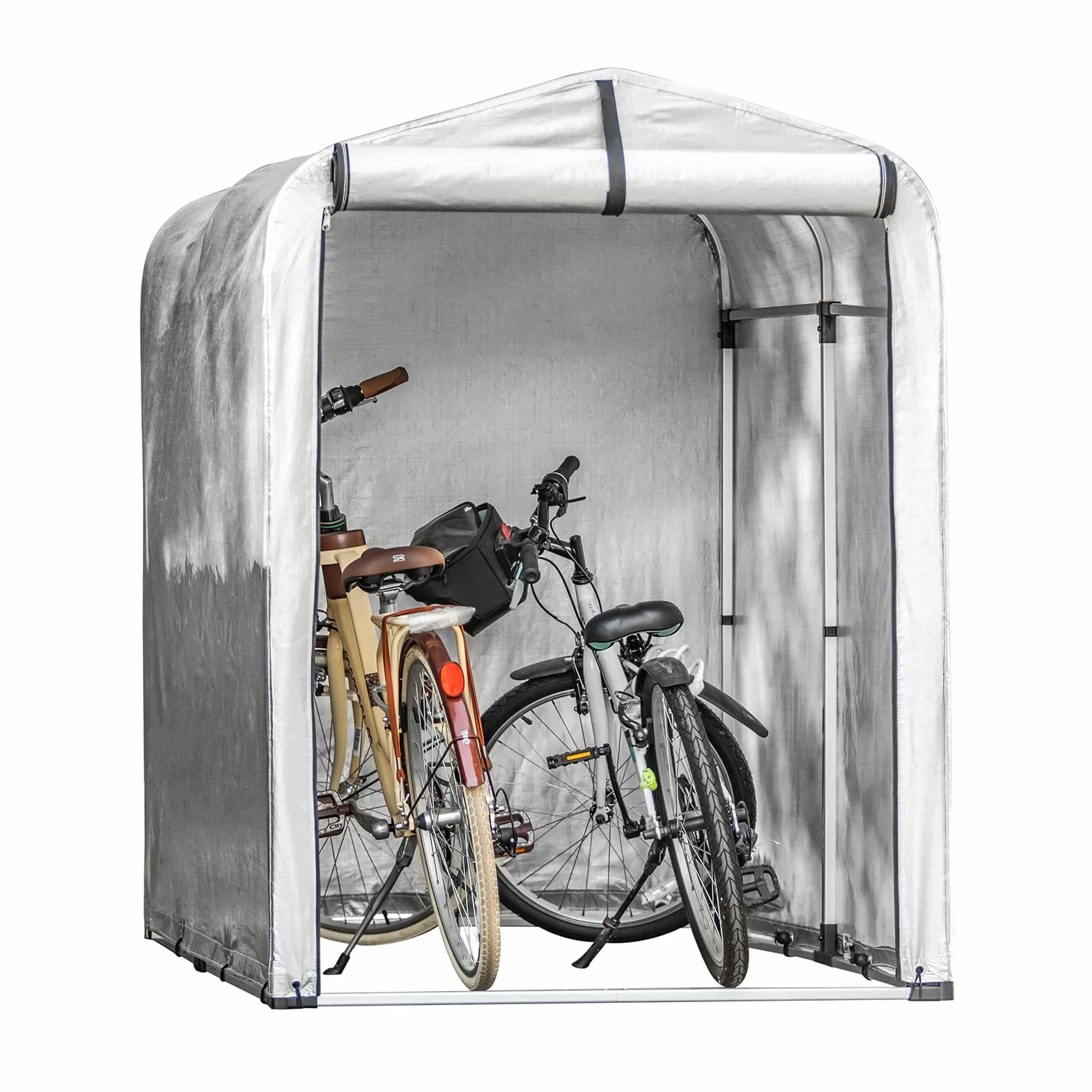 Tenda per Bicicletta Impermeabile per Esterno 120x176x163 cm Argento