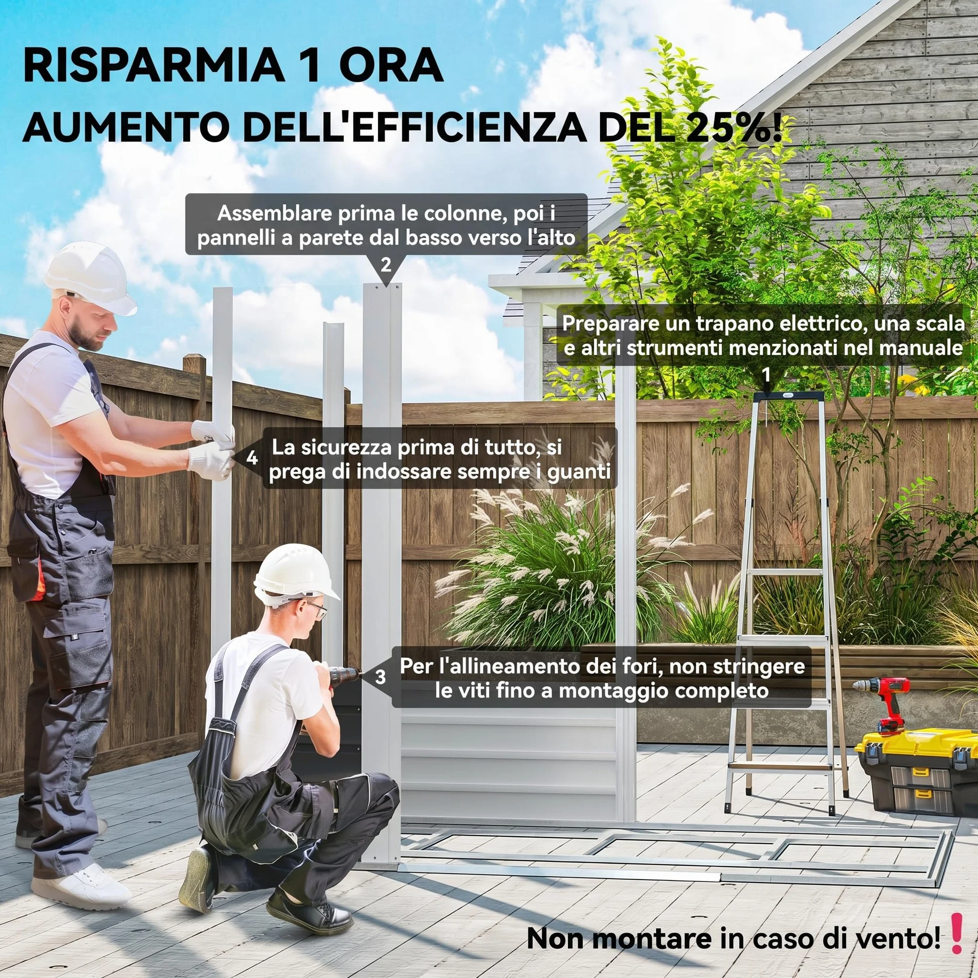 Outsunny Casetta da Giardino 2.36 m² Lamiera d'Acciaio 4 Prese d'Aria 2 Porte Scorrevoli Capanno Porta Attrezzi Tetto Inclinato 213x120x194 cm Grigio Scuro