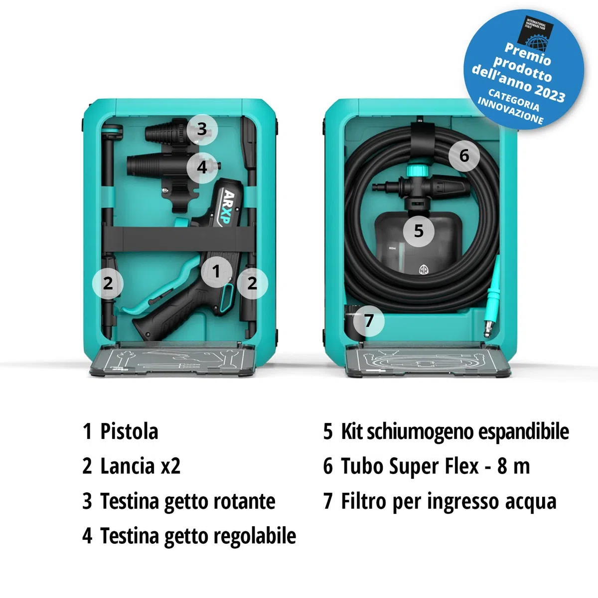 ARXP BOX4 180DSS Idropulitrice 2500 W 180 bar 500 l/h