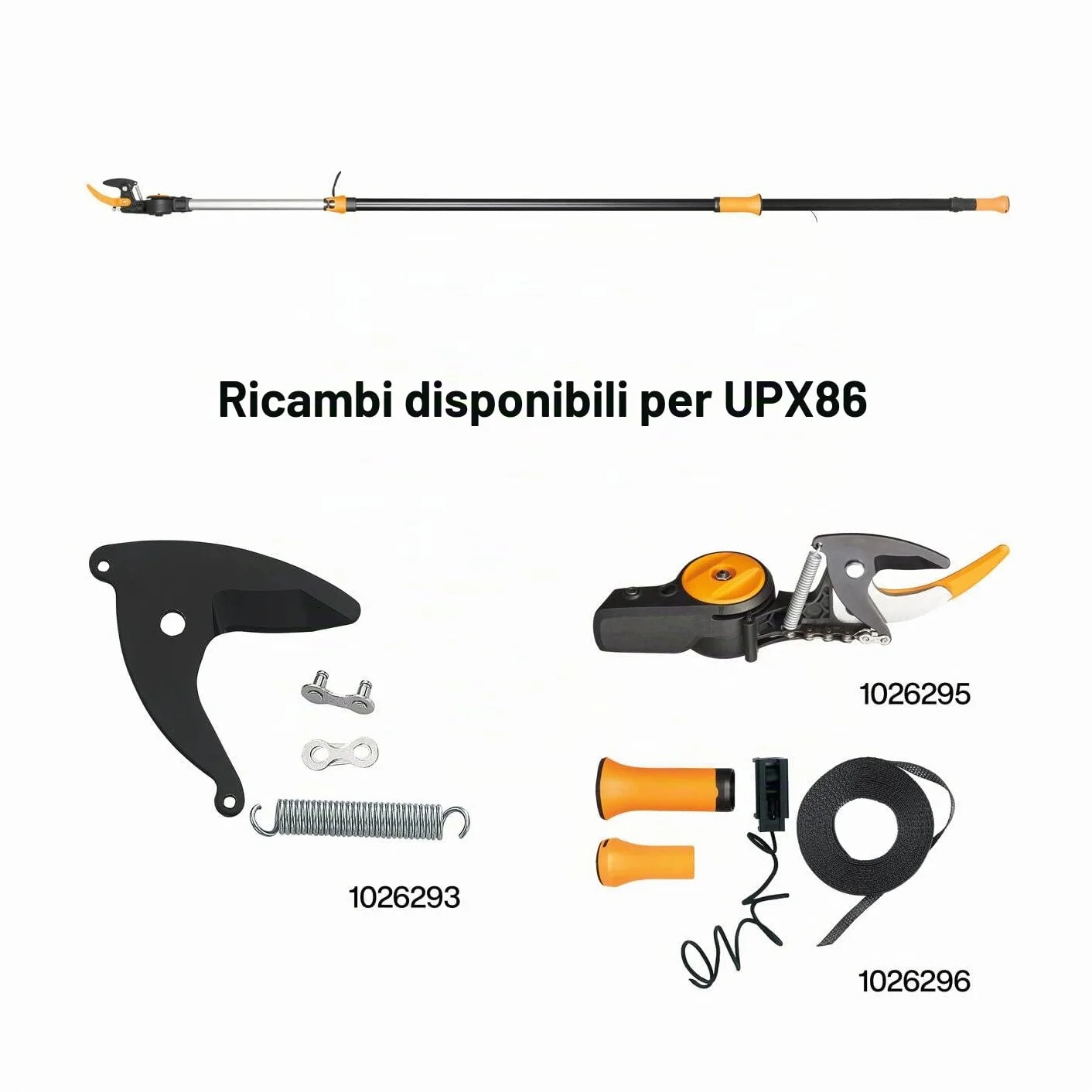 Fiskars Svettatoio Telescopico per Rami e Ramoscelli Freschi UPX86, con Guida di Taglio, Nero/Arancione, 10.1 x 7.4 x 230.3 cm, 1023624