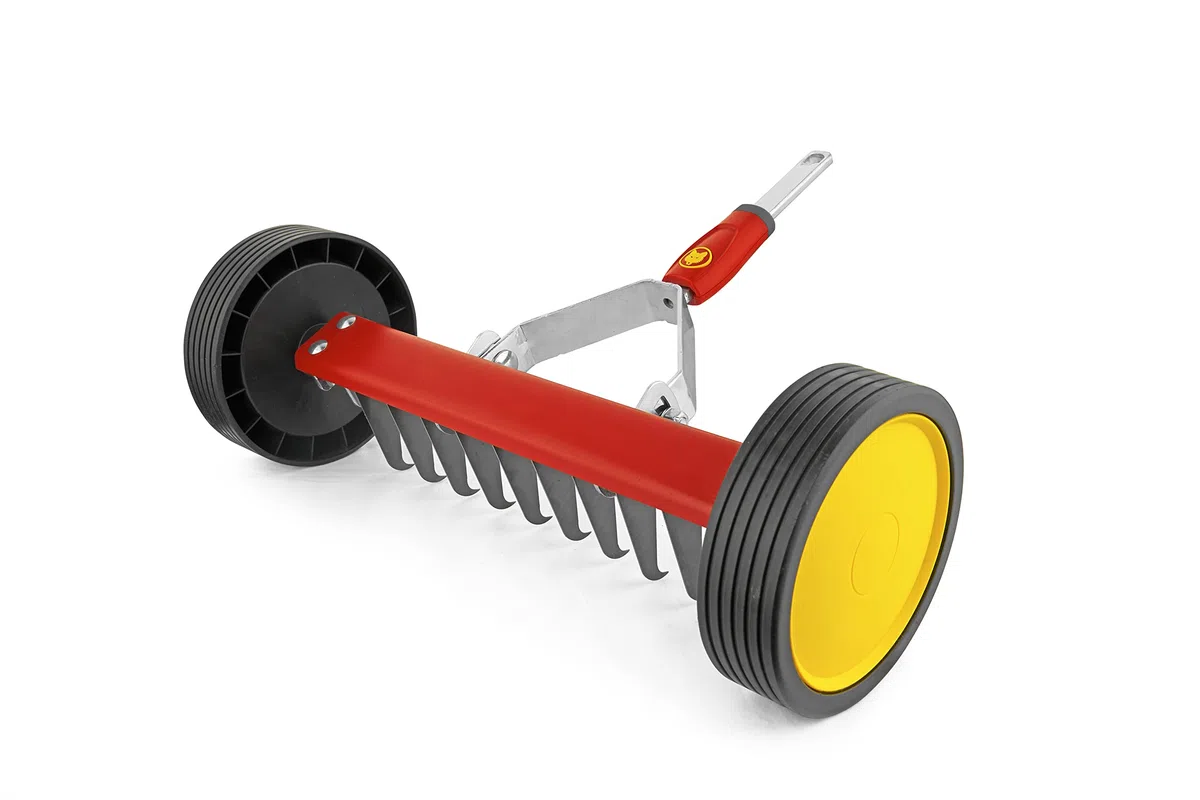 Wolf-Garten Scarificatore-Arieggiatore Manuale UR-M3 Multi-Star, Rosso/Giallo 9.5x47x60.5 cm