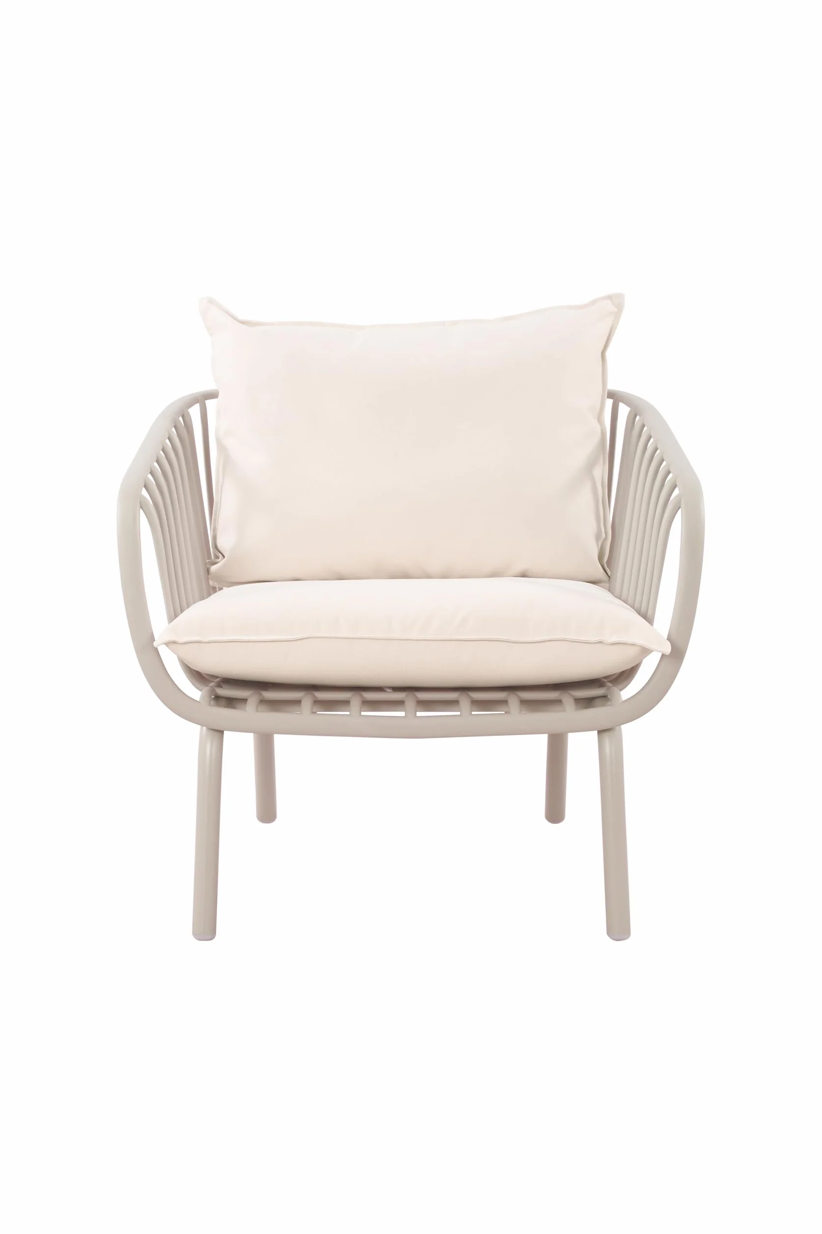AVANTI TRENDSTORE - Albavilla - Set da giardino in plastica sintetica, composto da 2 poltrone, 1 poltrona a 2 posti e 2 tavolini rotondi. Disponibile in 2 colori.