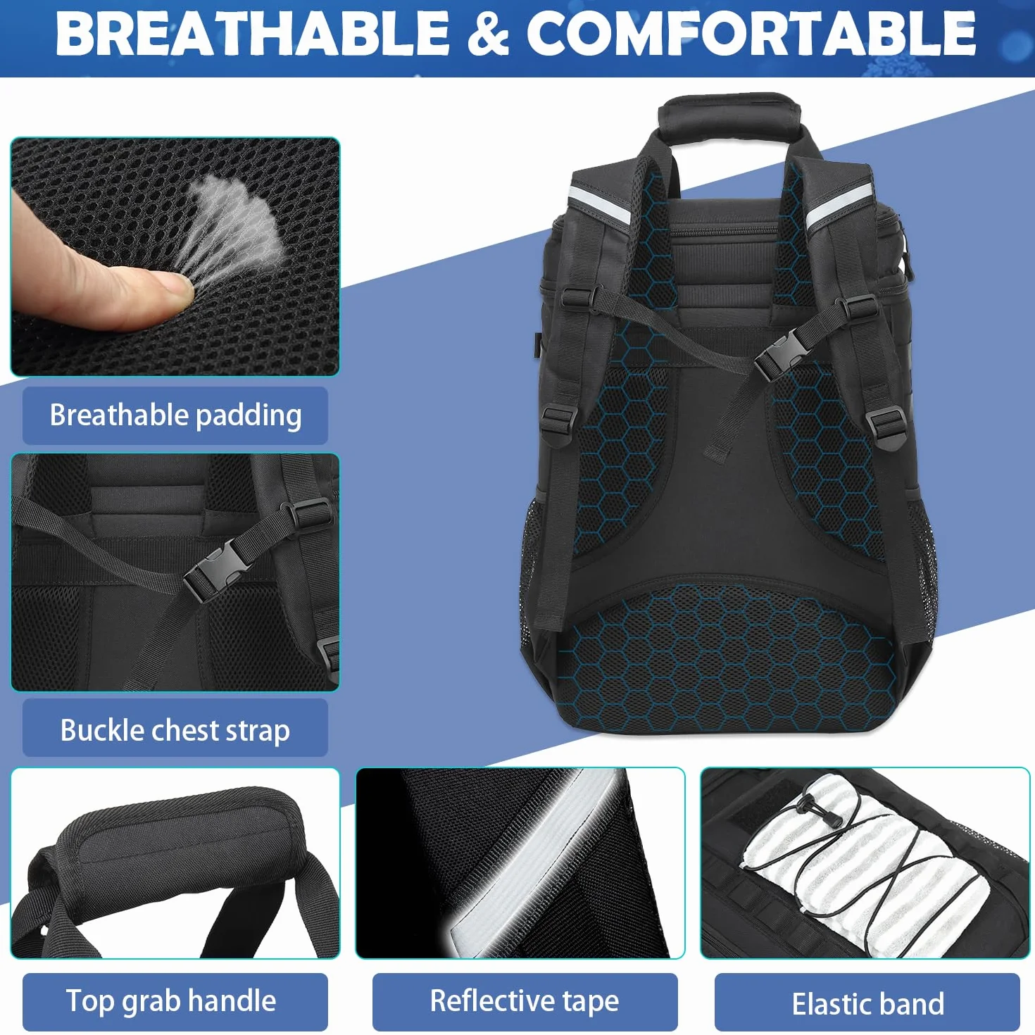 Borsa termica 45 L 42 lattine tattica per picnic spiaggia barbecue campeggio