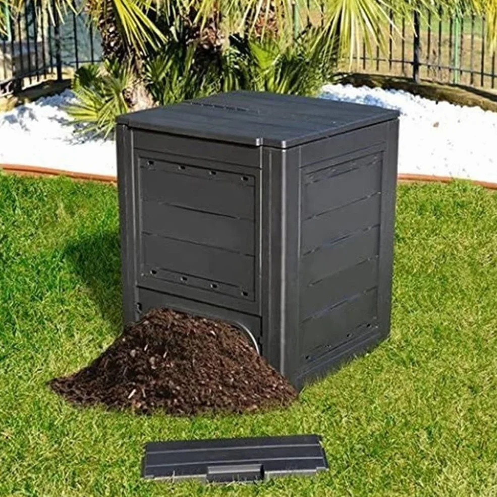 Compostiera da Giardino per Rifiuti Organici, resistente alle intemperie e raggi UV