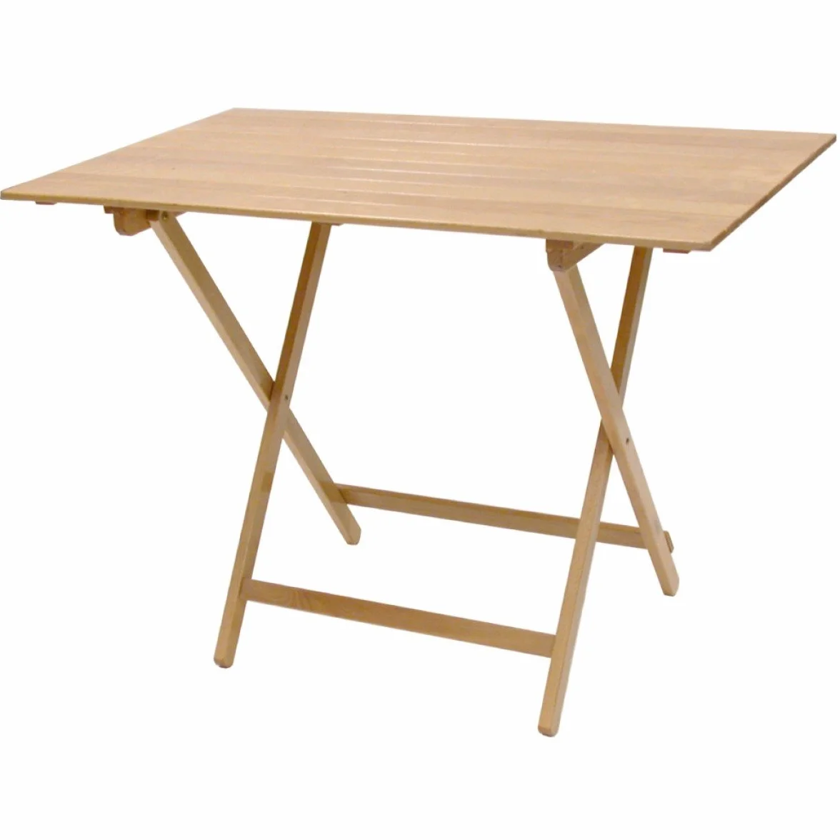 Tavolo pieghevole legno naturale 60x80 cm giardino camping