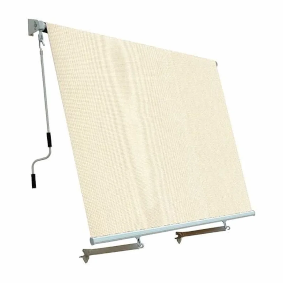Tenda da sole a caduta con Bracci Avvolgibile impermeabile Beige 250x250 cm poliestere 280 gr/mq