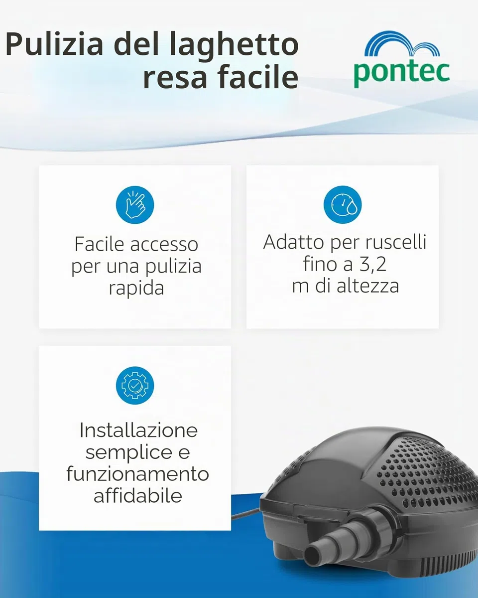 Filter- und Bachlaufpumpe Pontec PondoMax Eco 1500